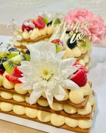 Letter ou Number cake vanille - E-Shop - Maison Bettant à Villeurbanne